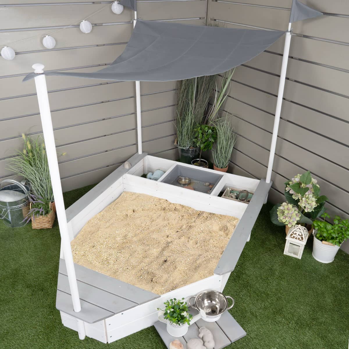 Schiffs-Sandkasten Blickwinkel von oben