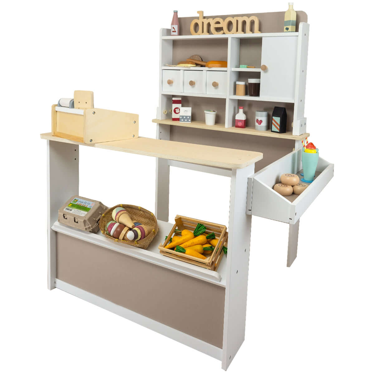 Kleiner Kaufladen für Kinder aus Holz