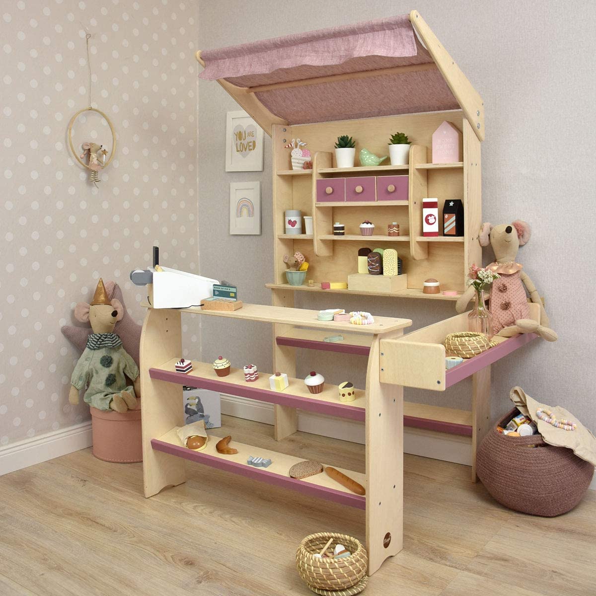 Kaufladen Lollipop mit Zubehör und Deko