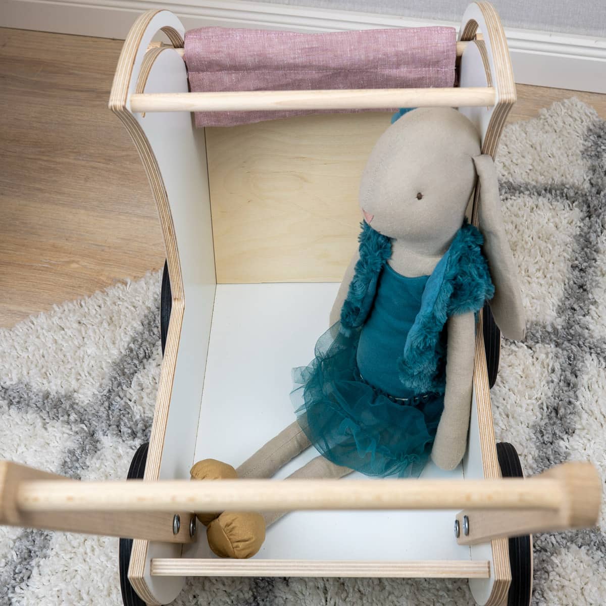 Puppenwagen Blickwinkel von oben