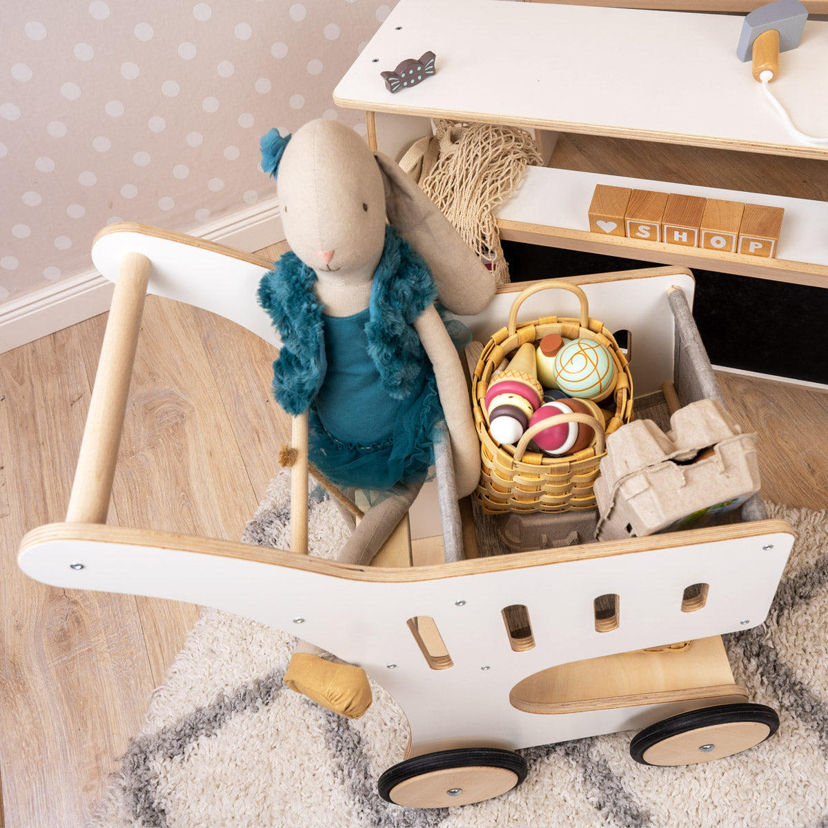 Einkaufswagen Meppi Blickwinkel von oben