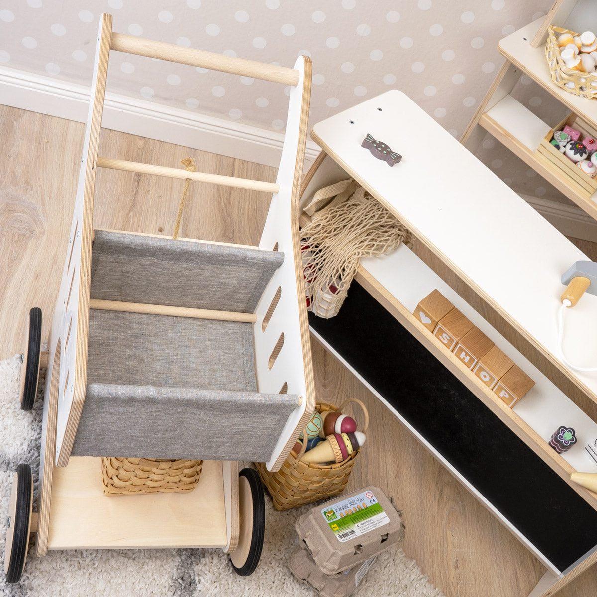 Einkaufswagen Meppi Blickwinkel von oben