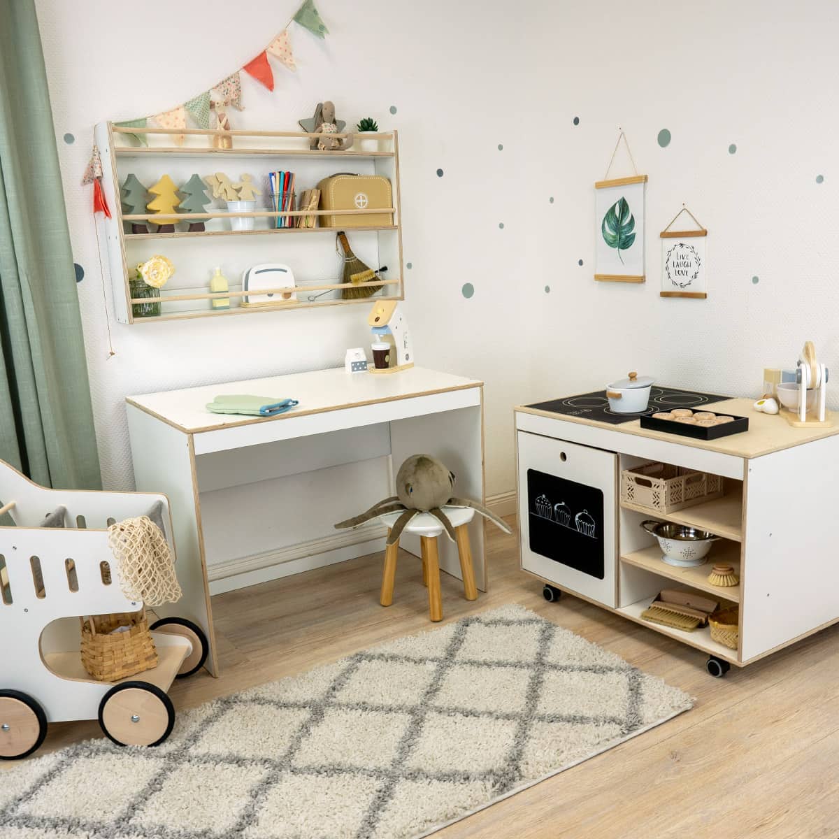 Kinderküche Aufstellvariante über eck