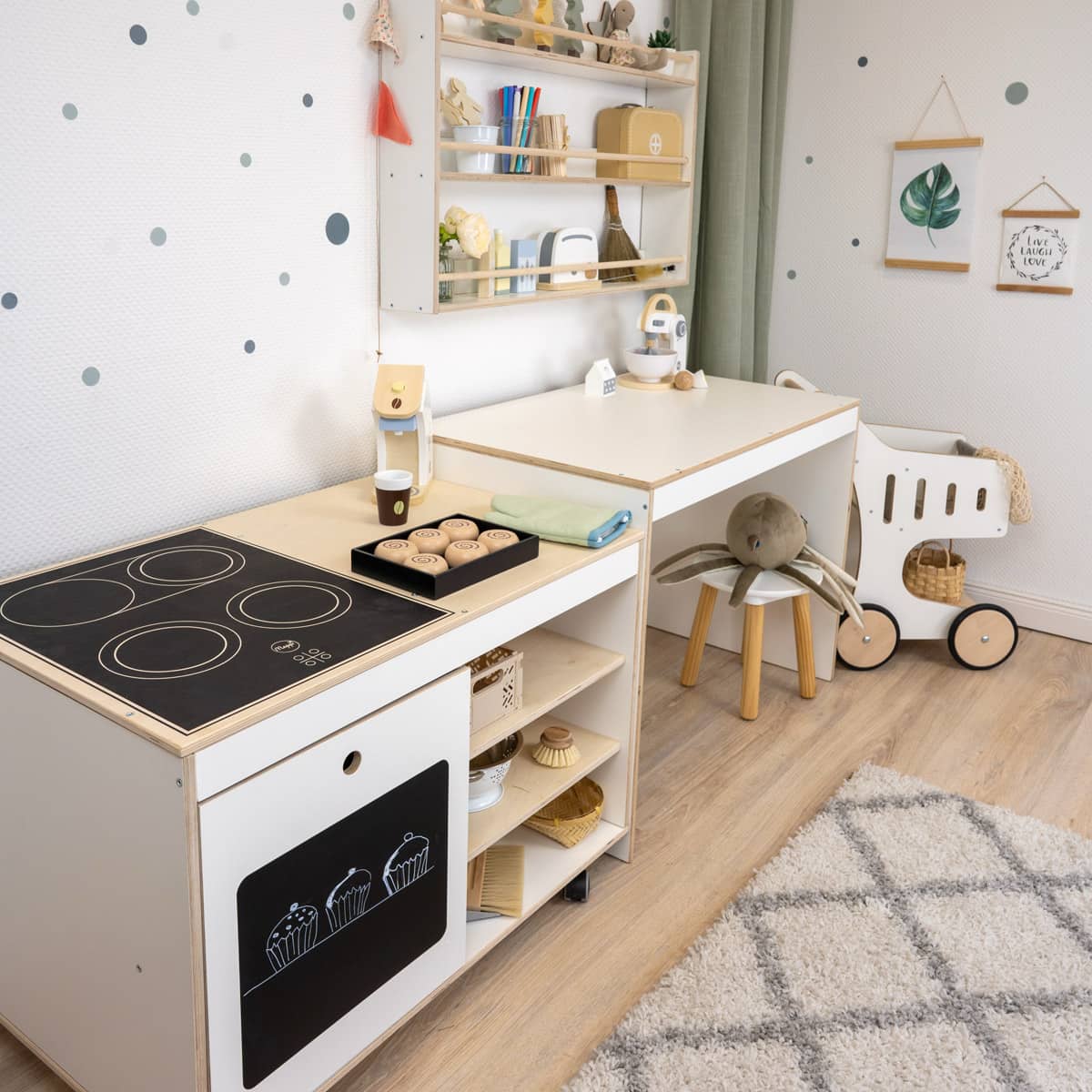 Kinderküche Aufstellvariante nebeneinander