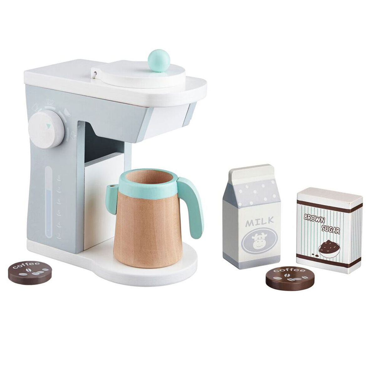 Kaffeemaschine weiss grau mint
