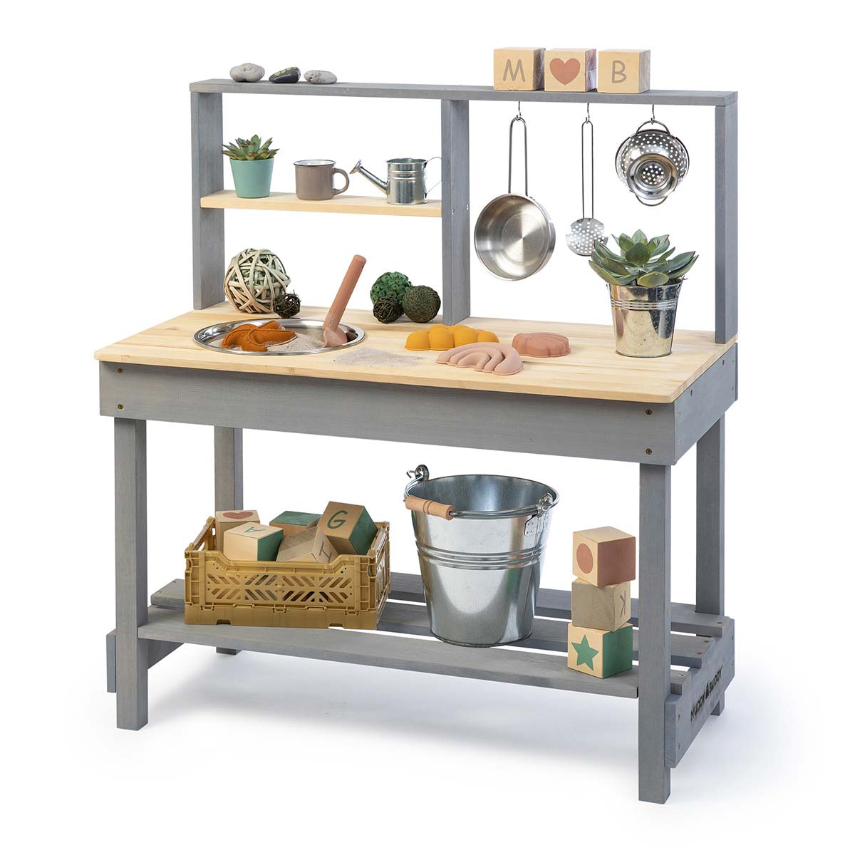 MUDDY BUDDY® Mud Kitchen Mud Starter Cloud Gray/Natural