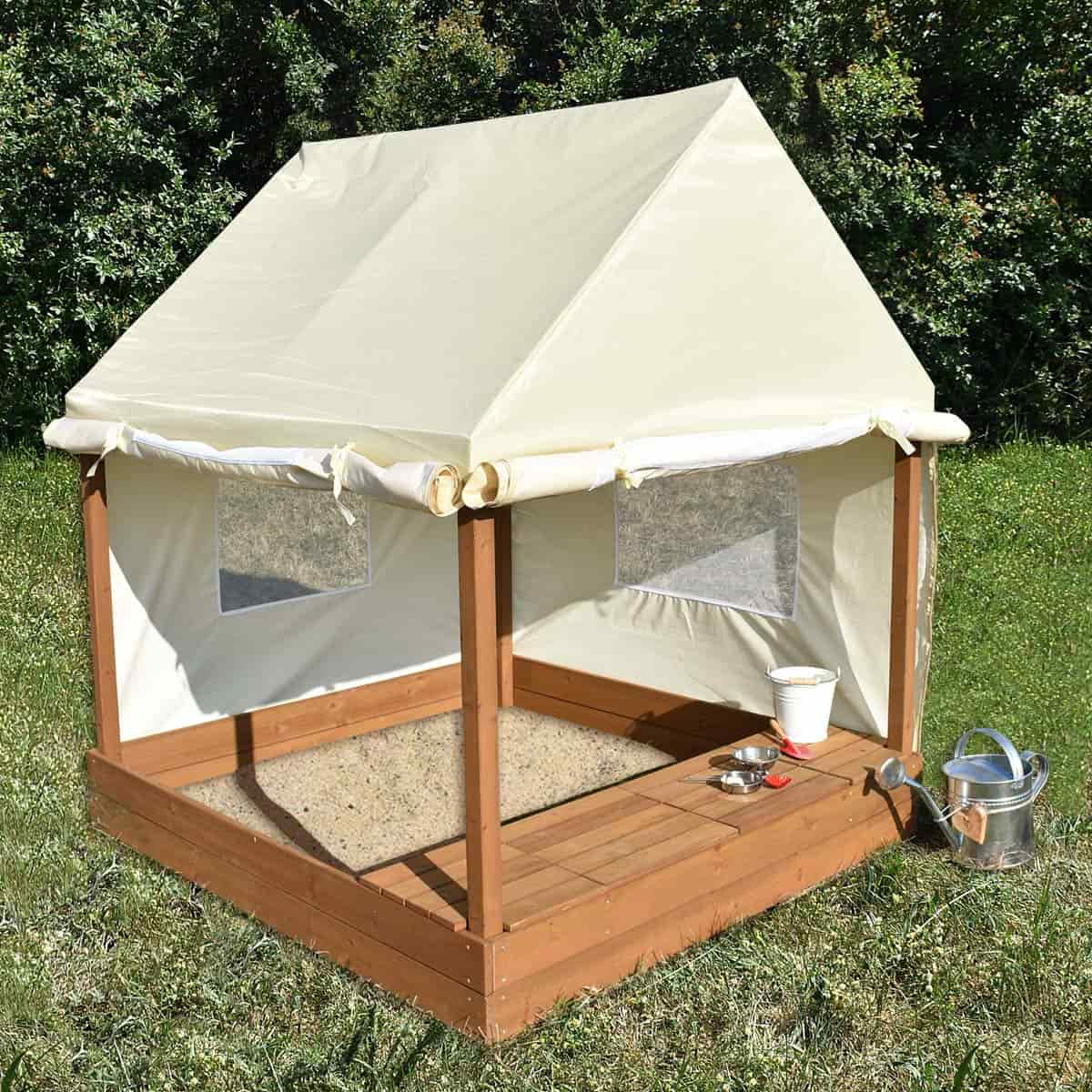 Sandkastenhaus Fehmarn Variante Plane halb offen