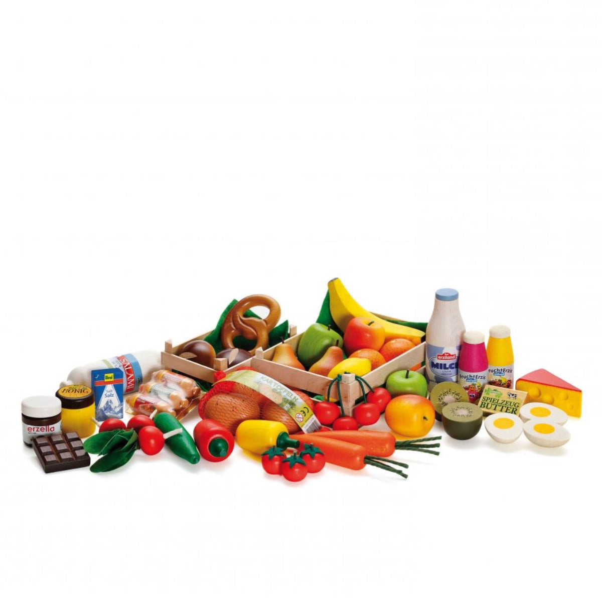 Erzi Sortierung Big Box – 49-teiliges Holzspielset
