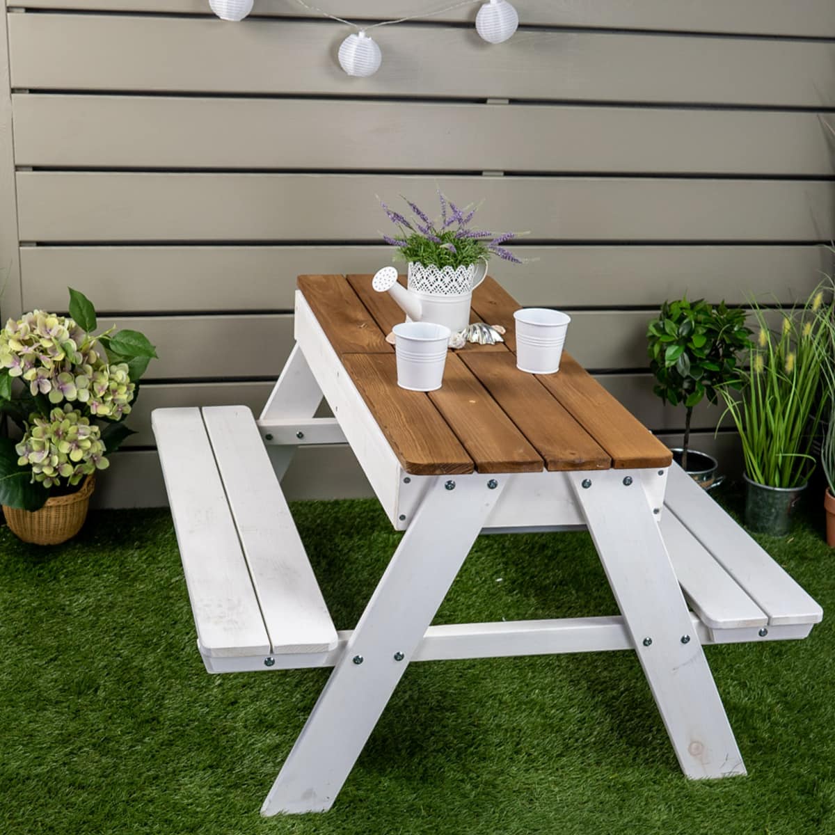 Sitzbank Rügen Stimmungsbild mit Deko