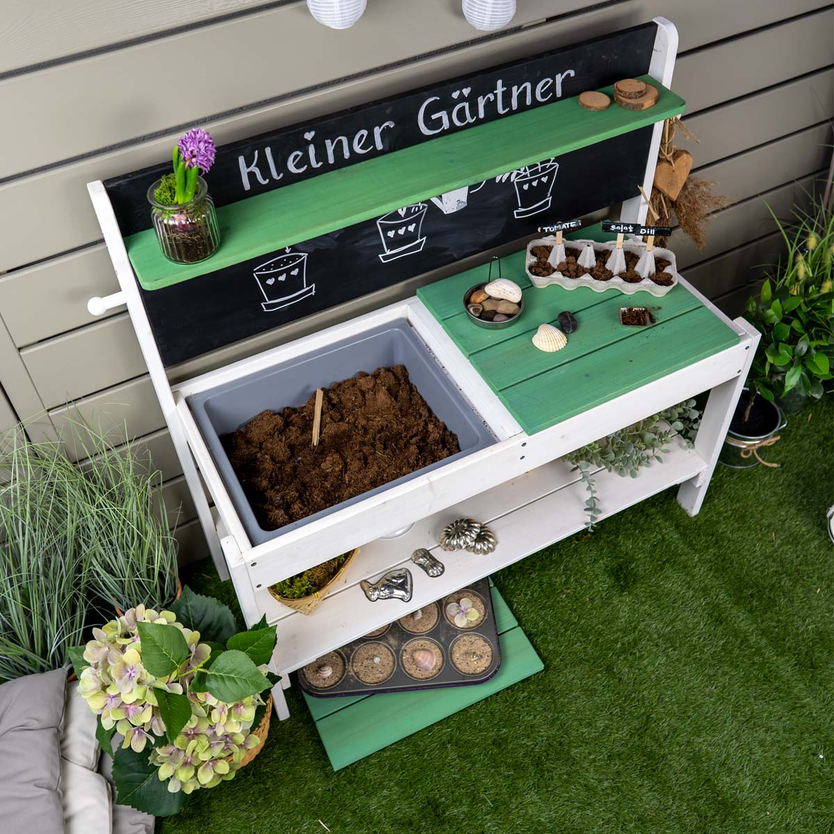 Matschküche mit Blickwinkel von oben