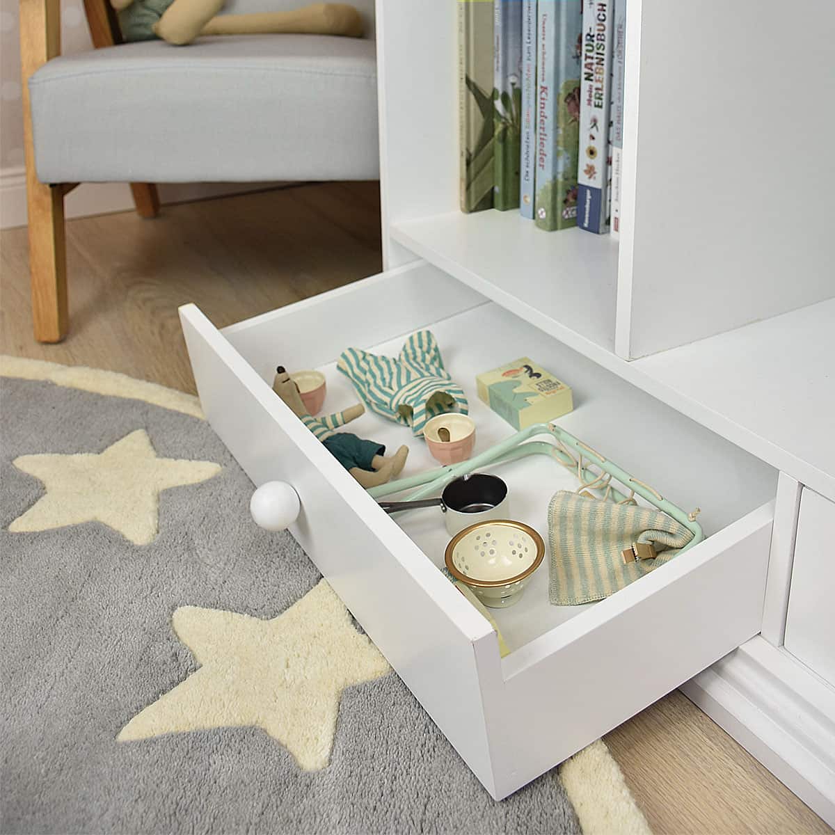 Meppi Puppenhaus Detailbild Schublade