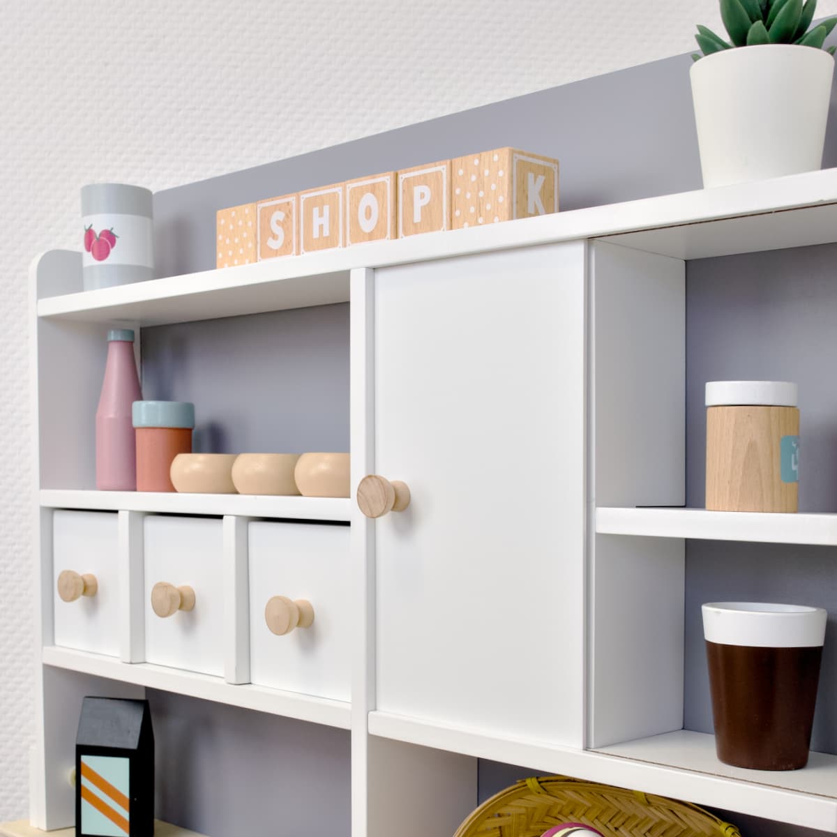 Meppi Wooden Play Store, Grey