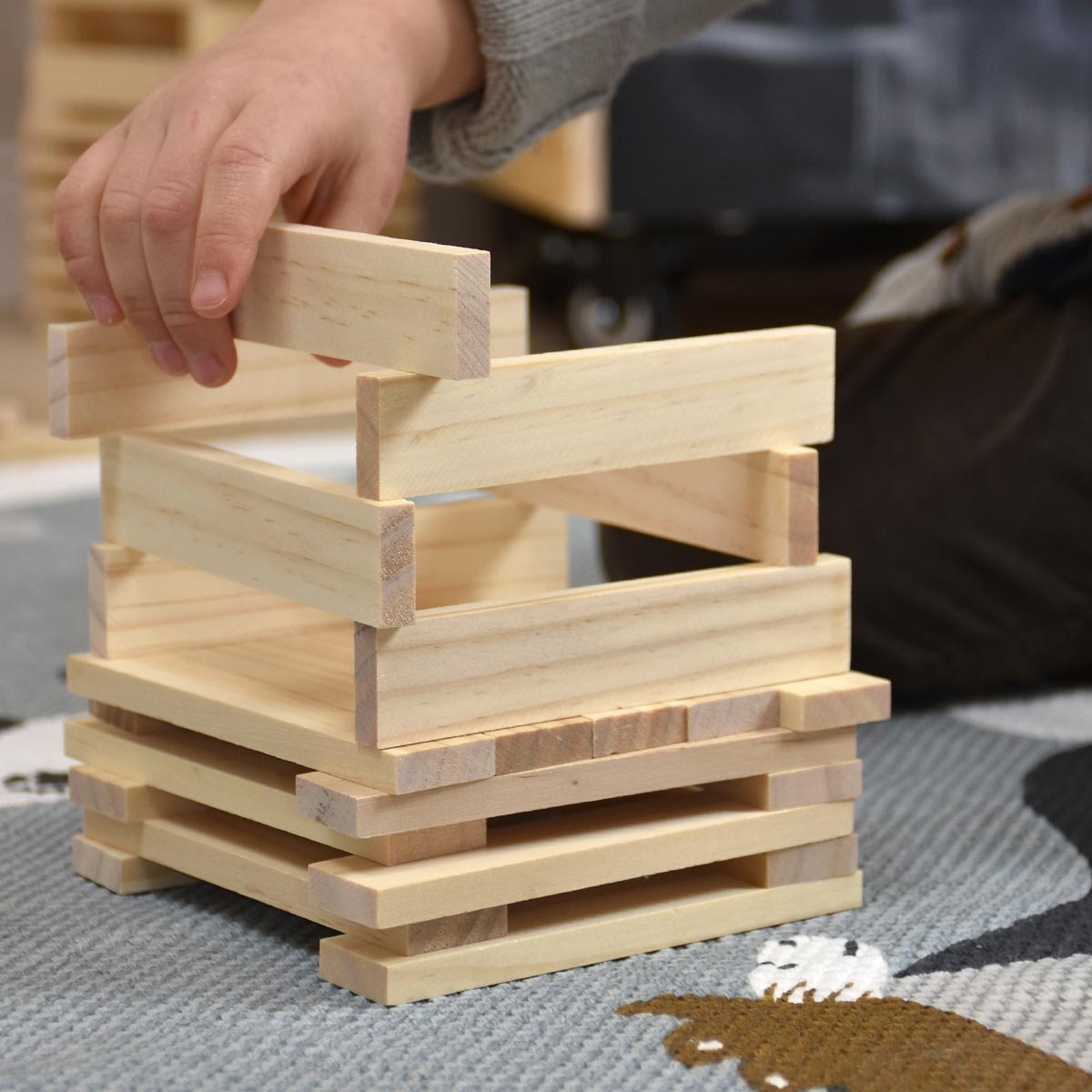Holzbausteine Detailansicht