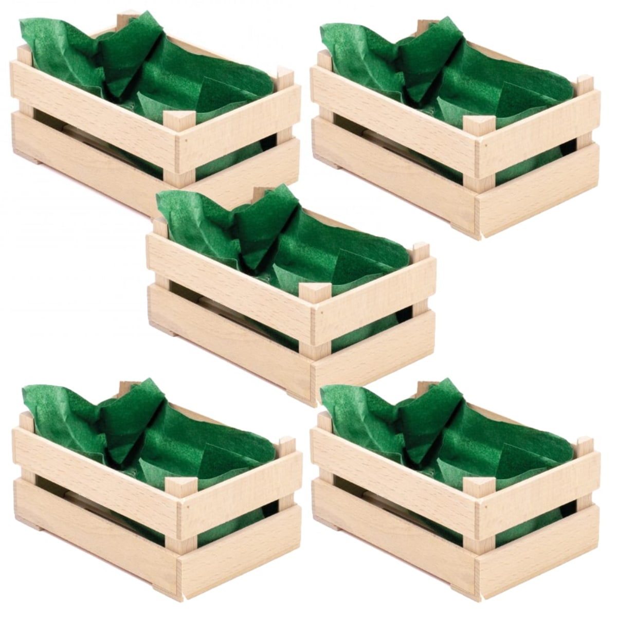 Erzi Holzkisten-Set, klein  5-tlg