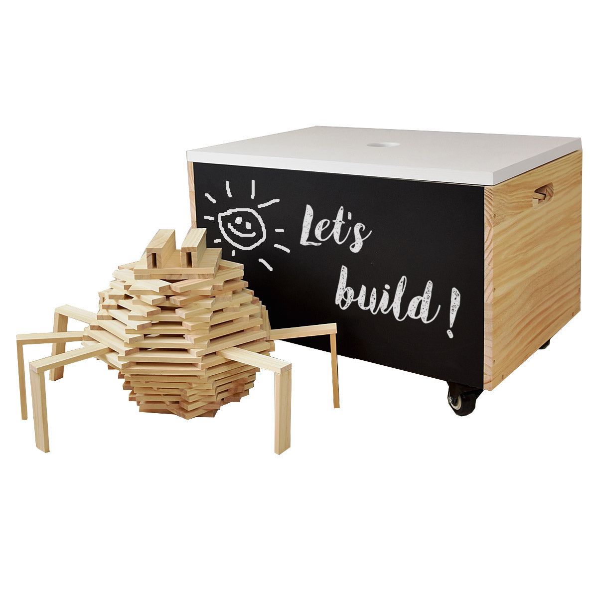 Holzbausteine zum Konstruieren