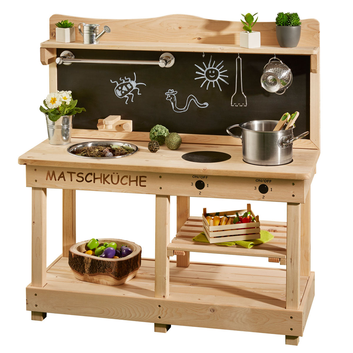 Matschküche Natur mit Tafel