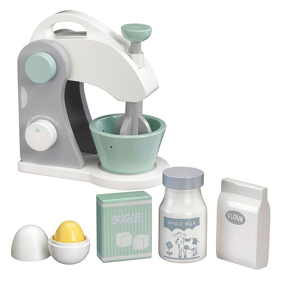 Detailansicht Mixer weiss grau mint