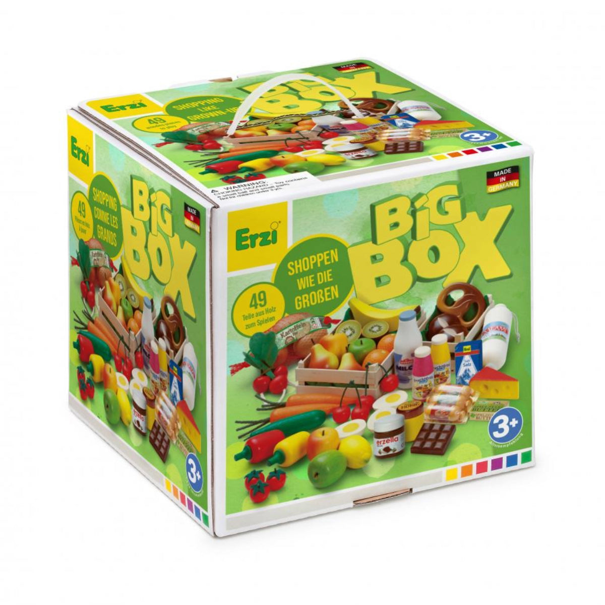 Erzi Sortierung Big Box – 49-teiliges Holzspielset