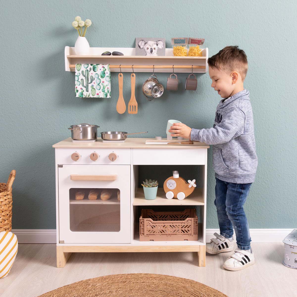 MUSTERKIND® Spielküche Magnolia altrosa/natur