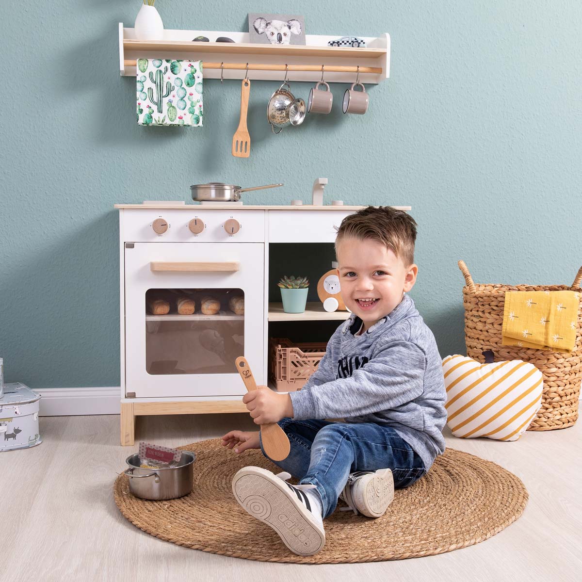 MUSTERKIND® Spielküche Magnolia altrosa/natur