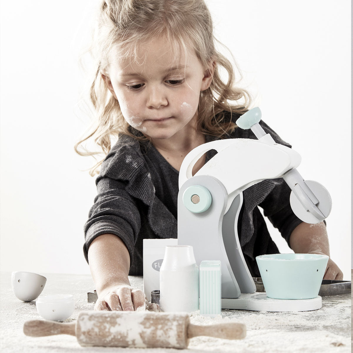 Detailansicht Kaffeemaschine mit Kind