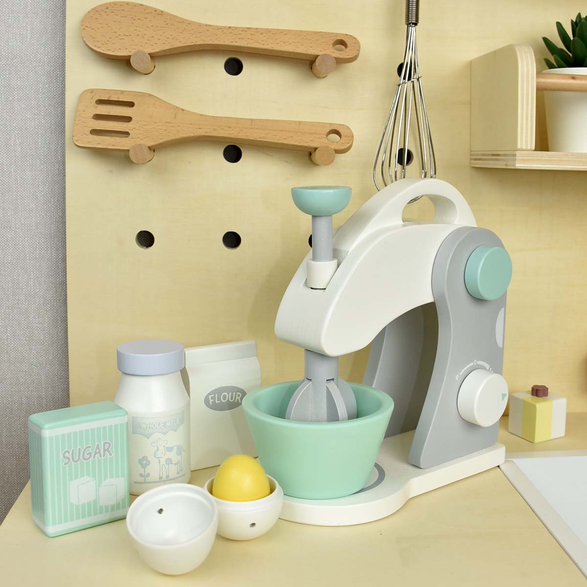Kids Concept Holz-Mixer weiß/ grau