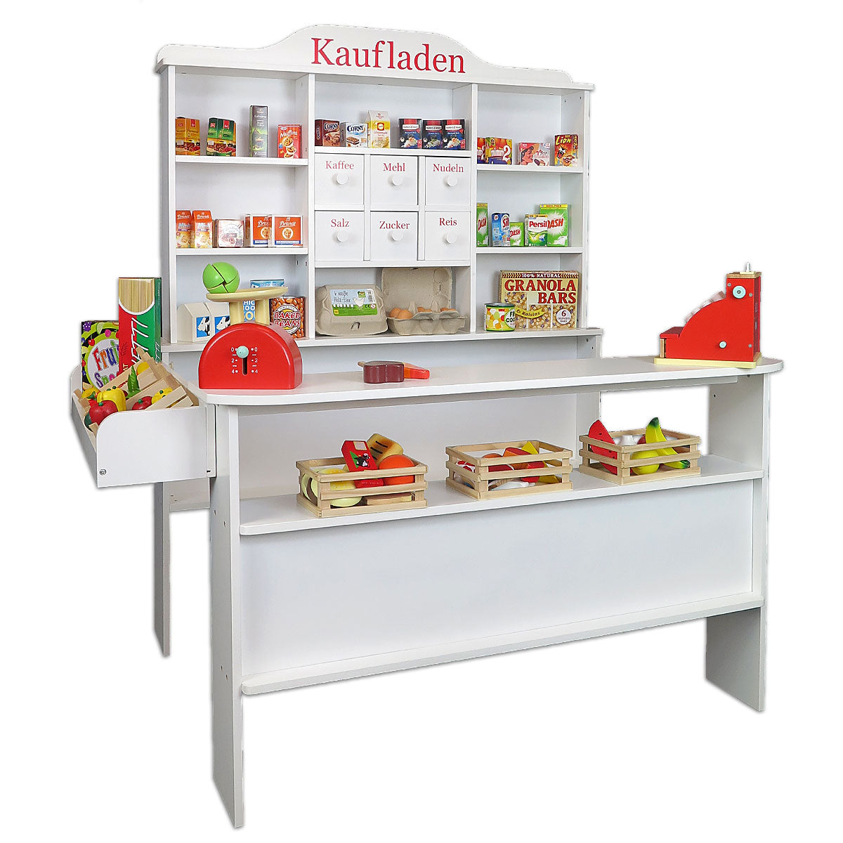 Holz-Kaufladen weiss für Kinder
