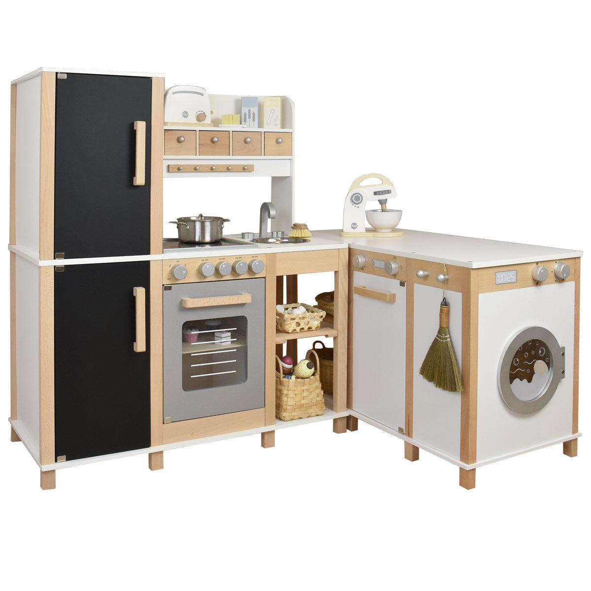 Kinderküche Holz aus zwei Teilen mit Tafel