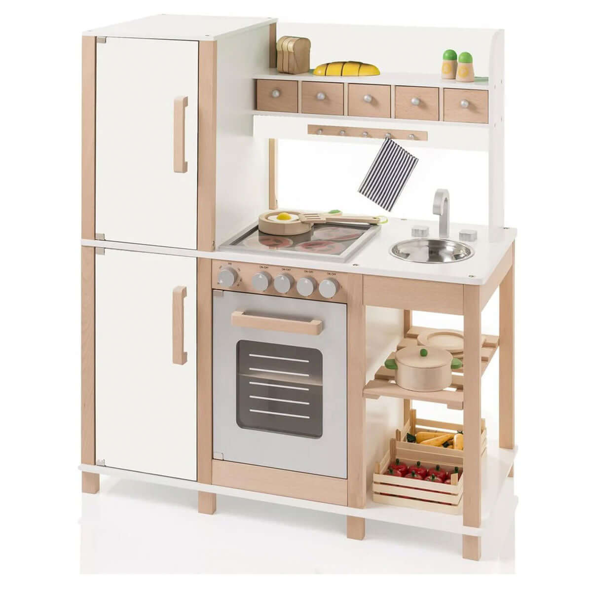 Weisse Kinderküche aus Holz