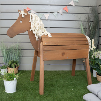 Meppi caballo de madera para el jardín