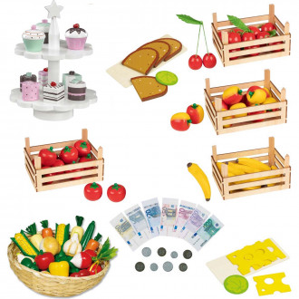 Goki set d'accessoires pour magasin et cuisine pour enfants