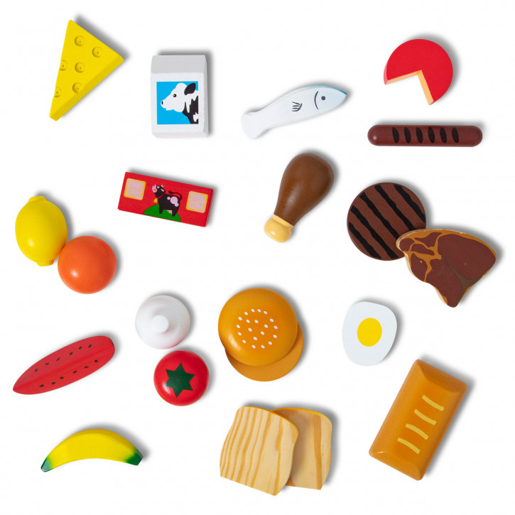 Aldi wooden play food online